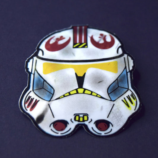 Weathered Red Five Helmet Sticker